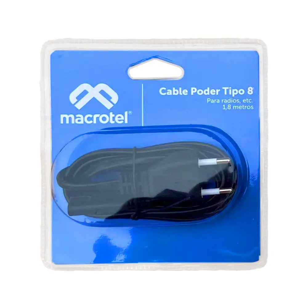 Cable de poder tipo 8 Macrotel de 1.8mt