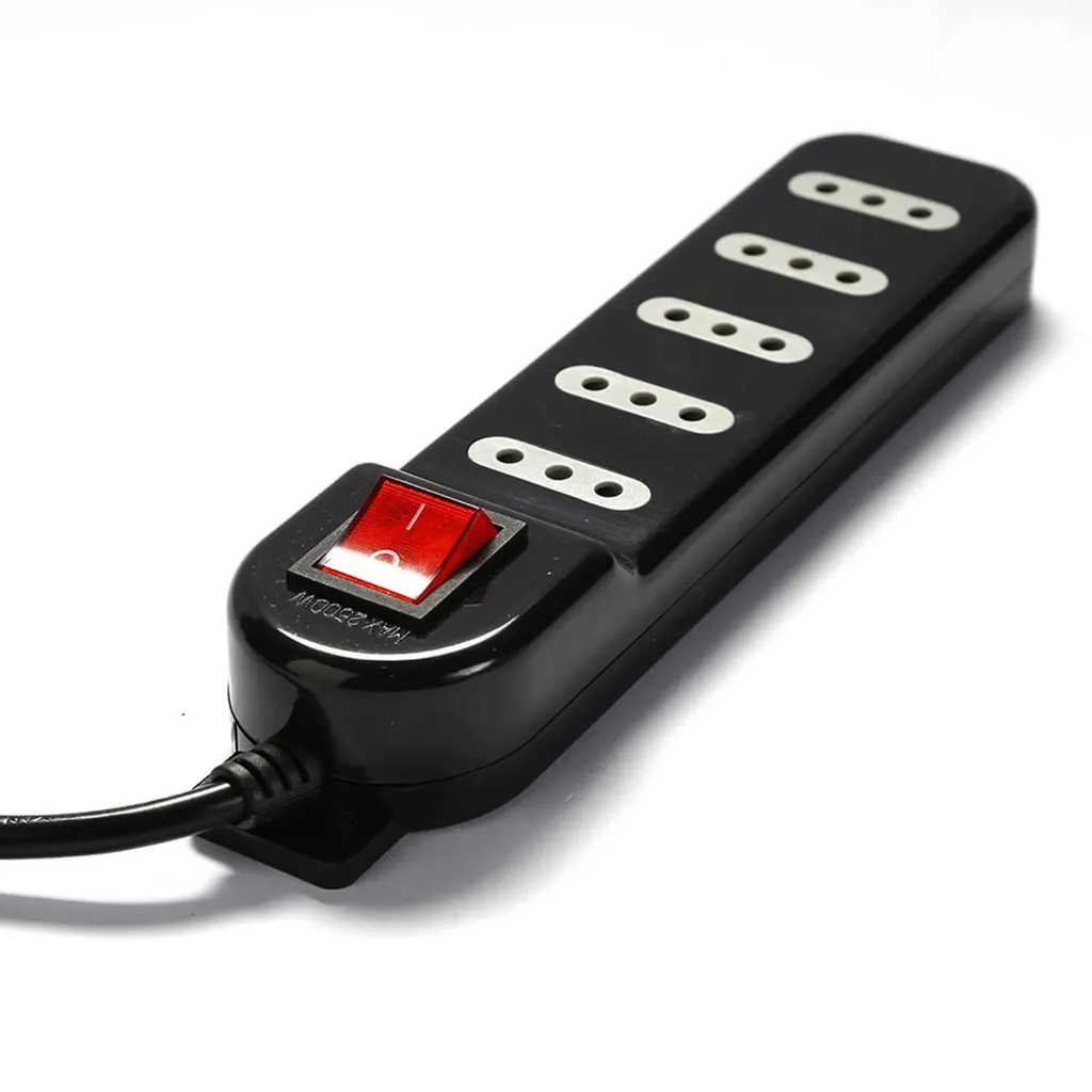 Alargador Zapatilla Switch 5 Posiciones 3 Metros Negro