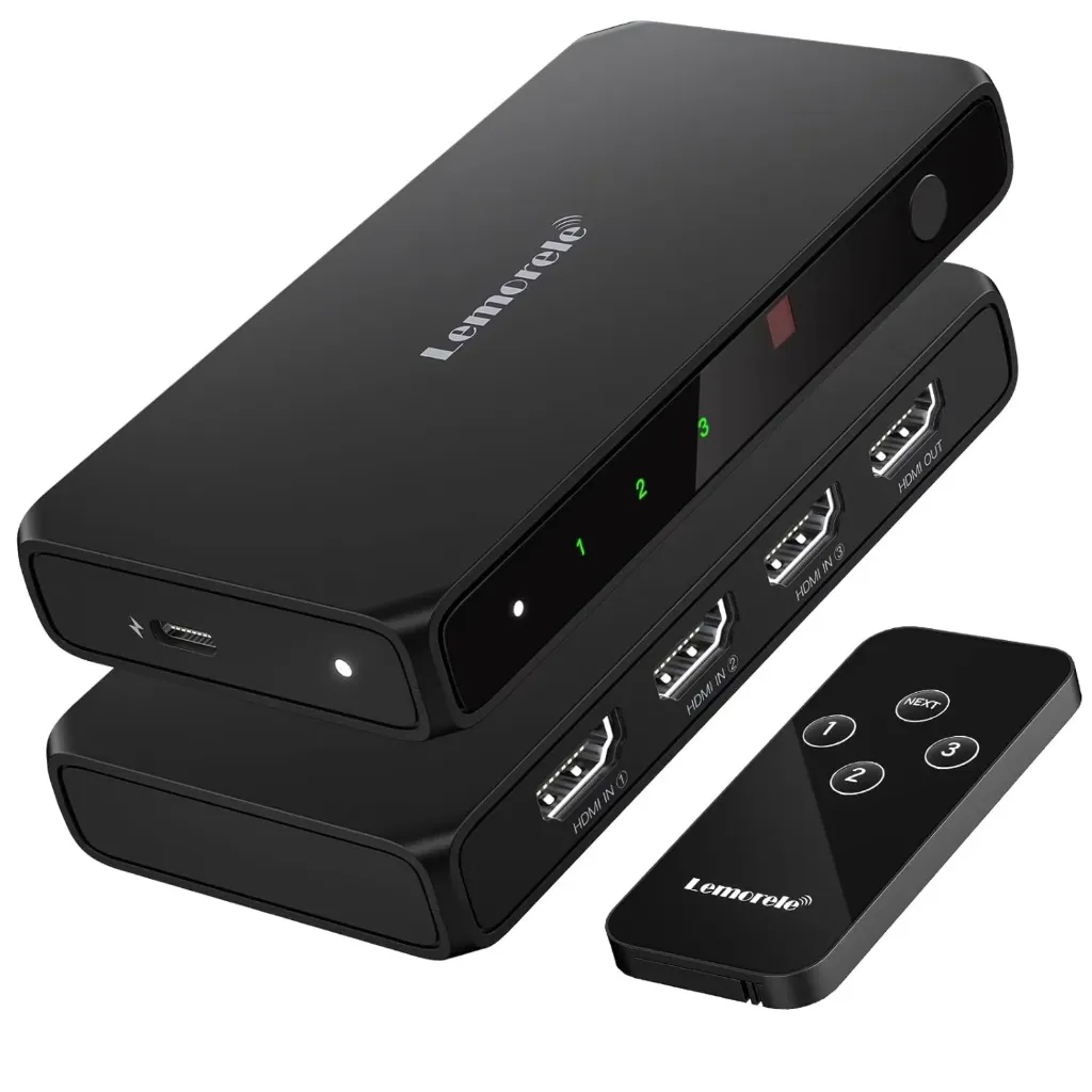 Lemorele G99 Switch HDMI 4K Con Control Remoto